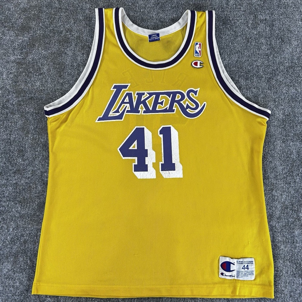 Vintage Champion Los Angeles Lakers Glen Rice Jersey Size 44 L NBA Basketball‎